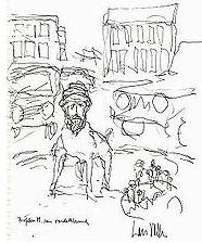 Mohammed as a roundabout dog: cartoon by Lars Vilks